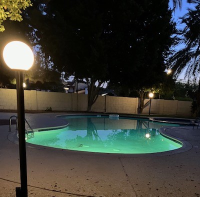 Kingswood Pool at night